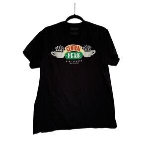 Friends Central Perk Black T-Shirt Women's Size Large Casual‎ Top